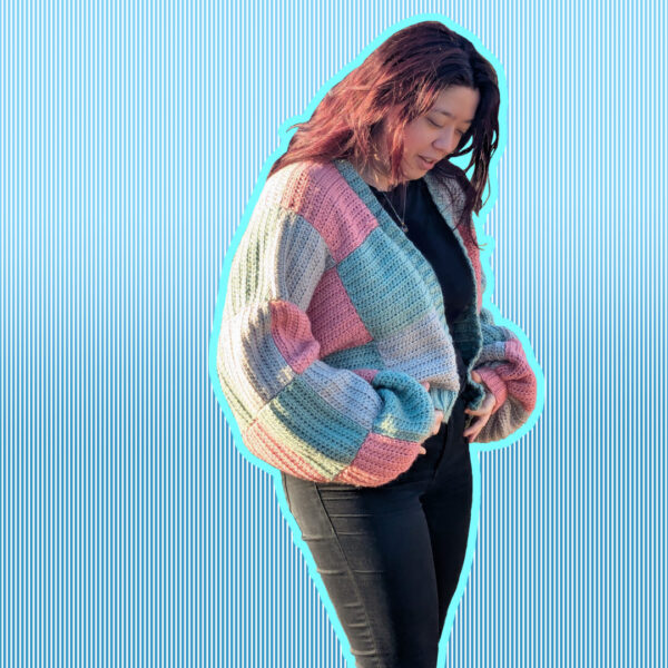Oversized Patchwork Cardigan