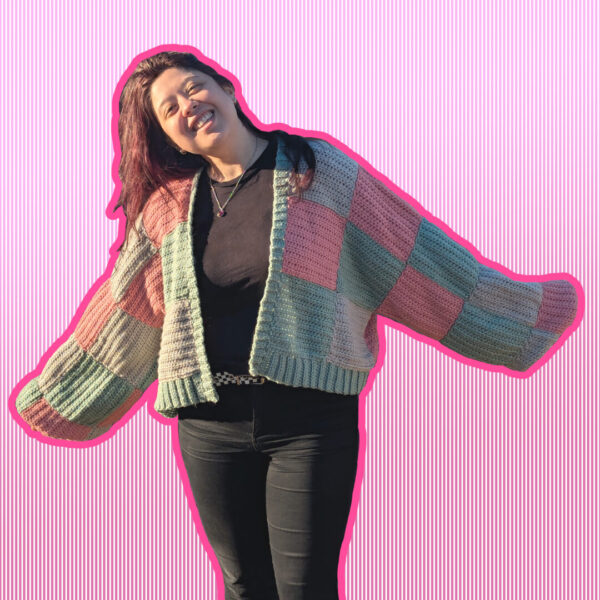 Oversized Patchwork Cardigan